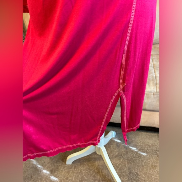 MOTO RETRO Reddish Pink Top Stiched Slit leg knit dress - Picture 4 of 6